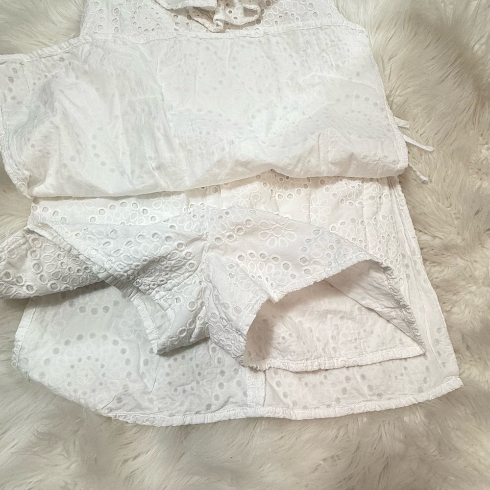 #552 Lilly Pulitzer Emiline White Eyelet Romper size 00 - Picture 6 of 11